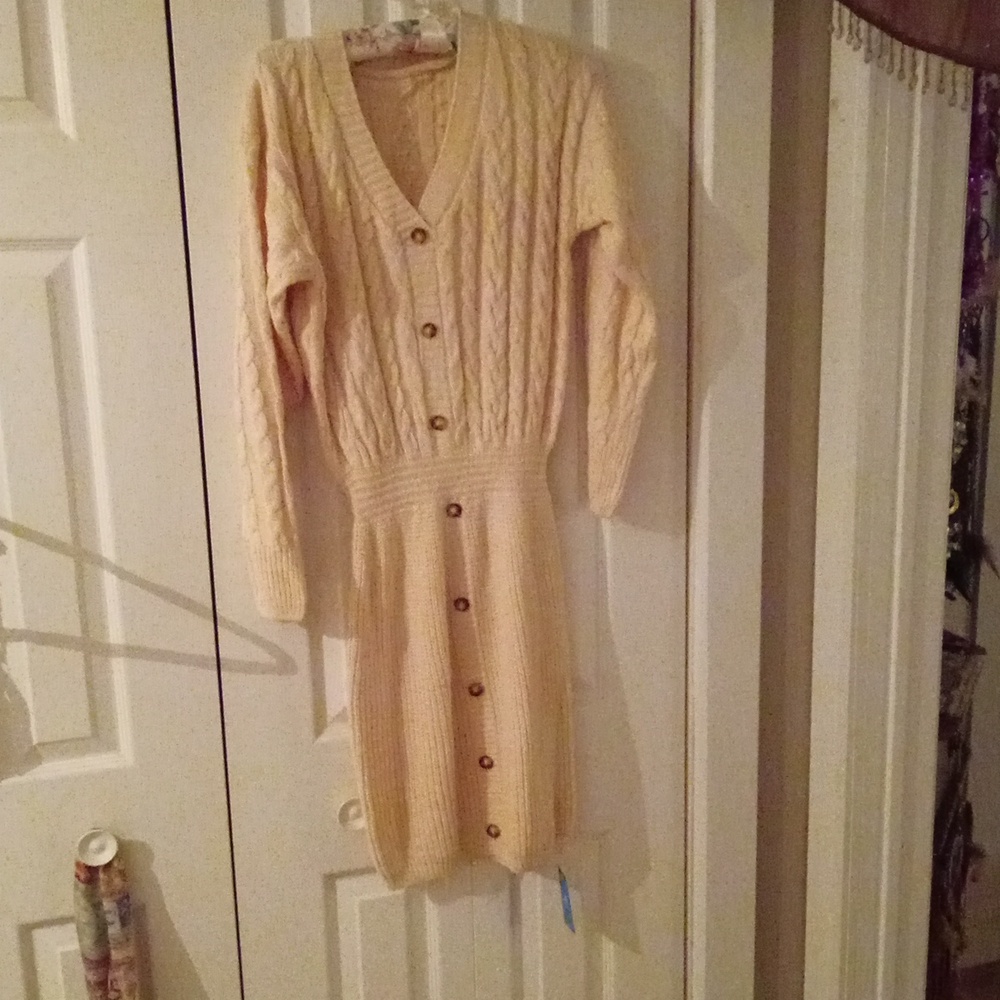 3 for $12 - Ivory Sweater Dress